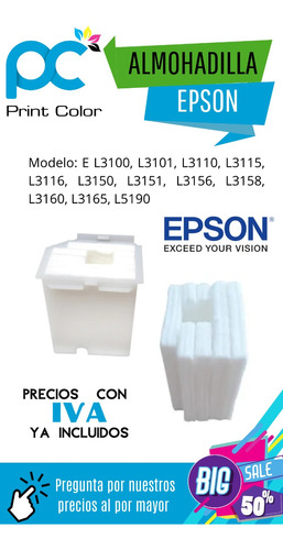 Almohadilla Epson L3110 L3150 L3210 L3250