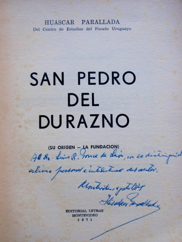 San Pedro Del Durazno Parallada Dedicado Ponce De Leon 1971