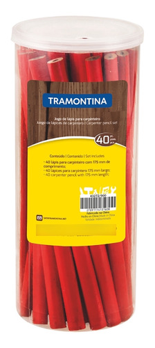 Lápices Carpintero Tramontina 40 Unidades
