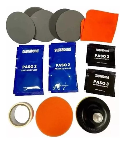 Kit Restaurador Ópticas Suprabond Pulido De Faros Kit R Op