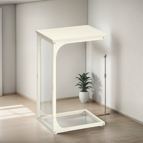 Vasagle Mesa Auxiliar Salón, Dormitorio, Blanco Crema