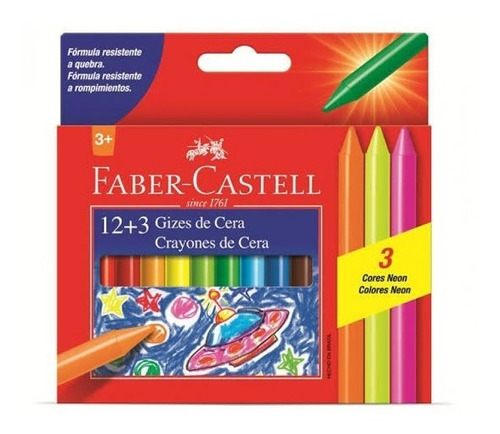 Ciz De Cera Faber Castel 6 Caixas 15 Cores (pequenos)