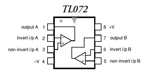Circuito Integrado Tl072 Stmicroelectronics Dip-8 (5 Piezas)