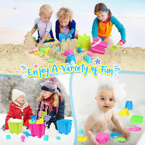 Castillo De Arena Kubusfly De Beach Toys Con 3 Cubos, 4 Pala