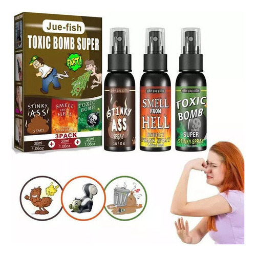 Spray De Peido, Pacote Com 3, Spray Líquido Para Peidos,