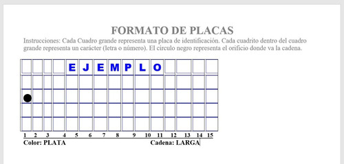 Imagen 2 de 2 de Perreras Militares Placas De Identificacion Personalizadas