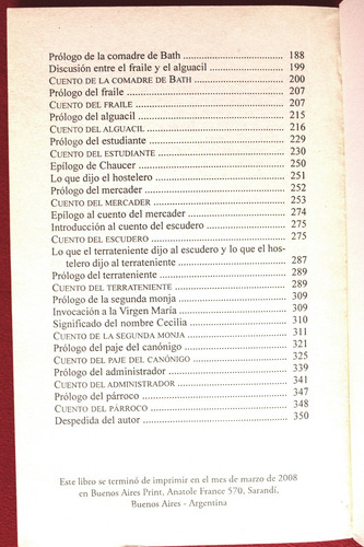 Cuentos De Canterbury - Geoffrey Chaucer