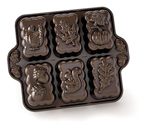 Nordic Ware Harvest Mini Loaf Pan Bronze