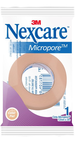 Micropore Nexcare Color Piel 12mm X 2.75mm
