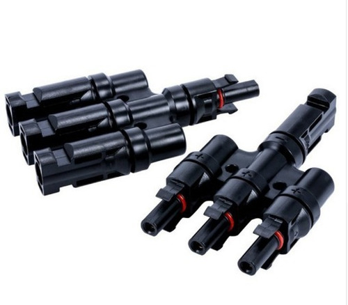 Conector/adaptador Mc4 Triplo 3x1 Paralelo 30a. 1000v.