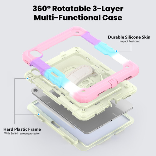 Funda Resistente Universal Para iPad Air 11 2025 2024 A3266 A3267 A3270 A2902 A2903 A2904 Hybrid Stand