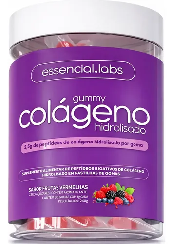GUMMY de COLÁGENO VERISOL® Sabor Frutas Vermelhas com 2,5g de Pep...