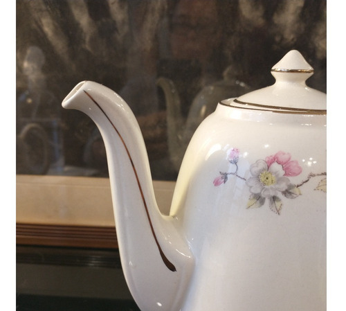 Imagen 4 de 7 de Antigua Cafetera Tetera De Loza Hartford Flor De Durazno