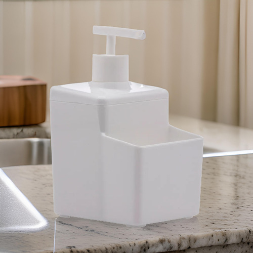 Porta Detergente Com Porta Esponja 570ml Paramount - Branco