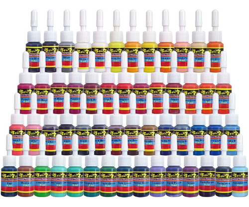 Kit De 54 Colores Tinta Para Tatuaje Profesio Tattoo Ink Set