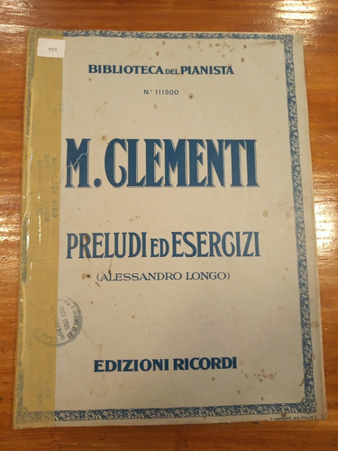 Clementi Preludi Ed Esercizi Longo Partitura