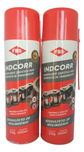 2 Uni Graxa Sintética C/ Bissulfeto Molibdênio Indcorr 300ml