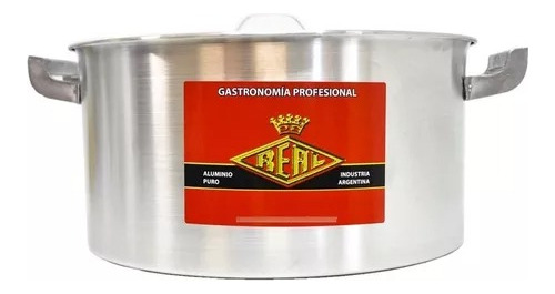 Cacerola Real Aluminio Reforzado Gastronómica Nº22 4 Litros