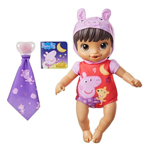 Muñeca Baby Alive Peppa Hora De Dormir Con Accesorios