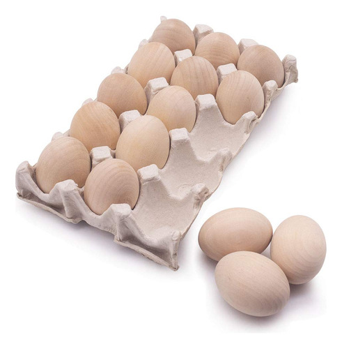 Huevos De Pascua Sallyfashion Falsos, 15 Unidades, De Madera