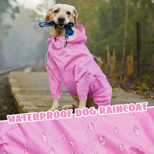 Chubasquero Para Perros Beagle Collie Chaqueta Impermeable Rosado