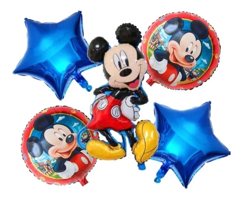 Set De Globos De Mickey Mouse 5 Piezas 