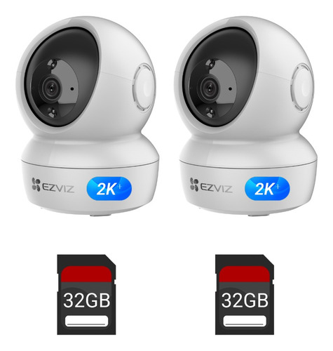 Combo X2 Cámara Seguridad Wifi Ezviz H6c 4mp + Memoria 32gb