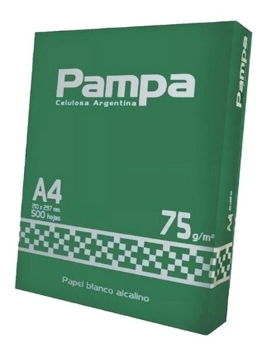 Resma A4 Pampa 75gr Papel Blanco 500 Hojas 