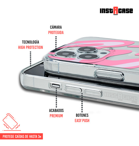 Funda Para iPhone Para Mujer Curvas Rosa Con Tu Nombre