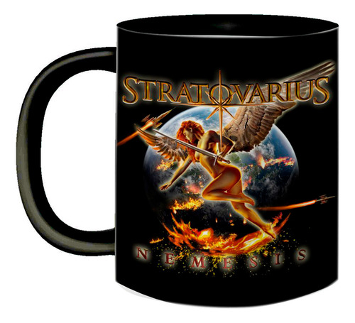 Taza Black Rock Band Stratovarius Nemesis de metal de los años 90
