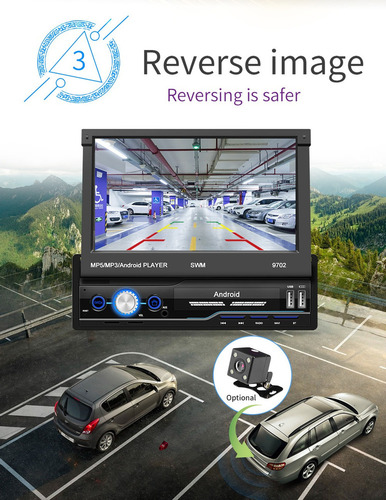 5.13 7 Pulgadas Android Coche Estéreo Gps Retráctil Solo Din