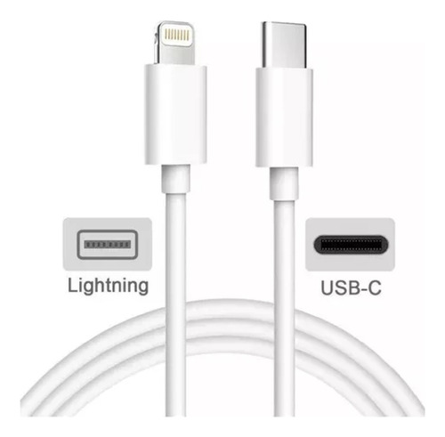 Cable Usb Tipo C A Lightning, Para iPhone, Cargador 2 Metros
