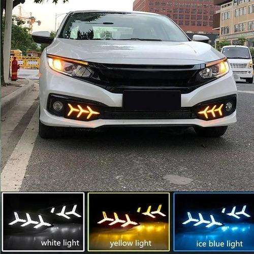 Biseles Faros Niebla Led Drl Honda Civic 2016 2017 2018