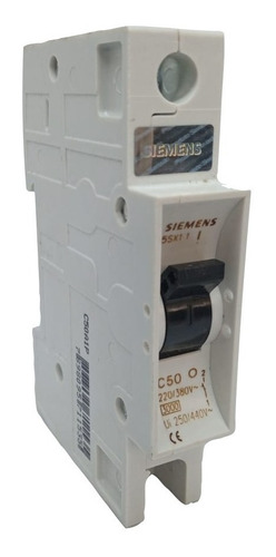 Disyuntor monopolar Siemens 50a Curve C 5sx1 150-7 (2 unidades)