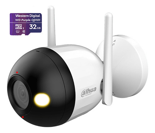 Kit videovigilancia Cronos Cámara Dahua Ip Bala F2C-PV 2MP Wifi Full Color Audio e Microsd 32gb com Accesorios Kit De Cámara Inteligente DH-F2C-PV-32GB Dahua Microsd WDD032G1P0C