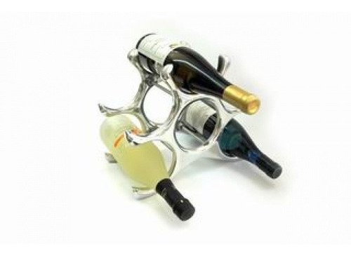 Imagen 2 de 9 de Cava 6 Botellas Modelo Sol Pewter 29 X 24 Cm Pewter Brillo