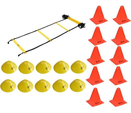 Kit Treino Funcional Completo Escada De Agilidade Cone Odin