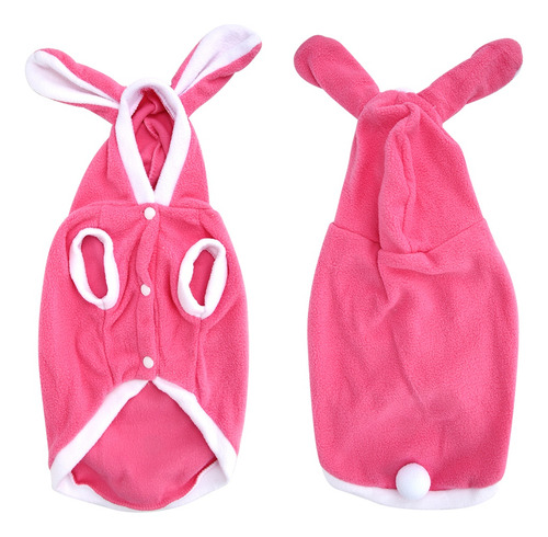 Ropa Para Mascotas Pink M, Cálida, Bonita Tela De Conejo, In