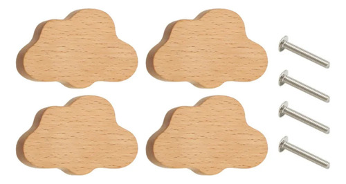 4x Perillas De Madera Para Gabinetes/tiradores De Cajones