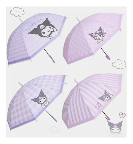 Paraguas Linea Sanrio Largo Cute Kuromi Cod S001 Cinnamoroll Celeste