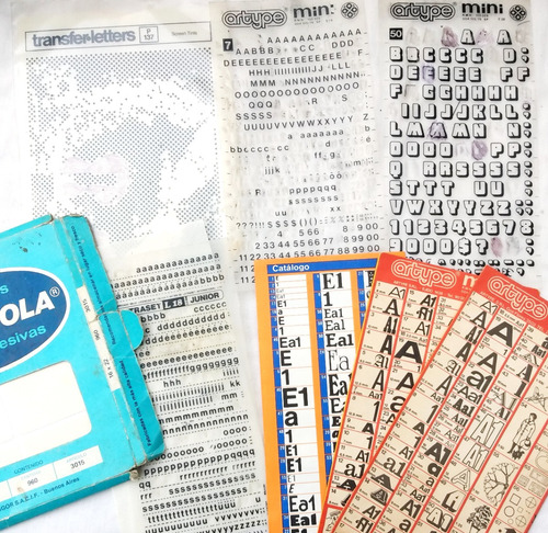 Antiguos Sobres Con Etiquetas Letraset Artype Etc Usables (Usado)