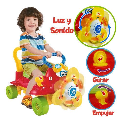Montable Avion Caminador Multifuncional Luz Musical 2en1