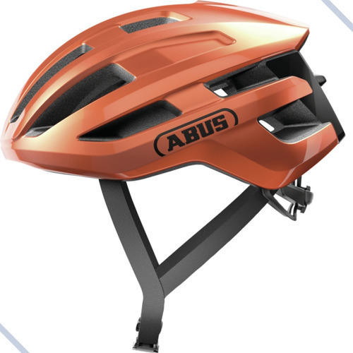 Capacete Ciclismo Abus Powerdome Flip Flop Aerodynamic 250g Cor Laranja Tamanho M