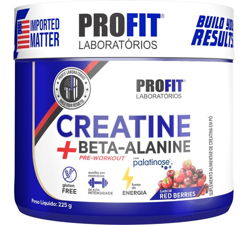 Creatina + Beta Alanina - Pote 225g - Profit Labs Sabor Red Berries