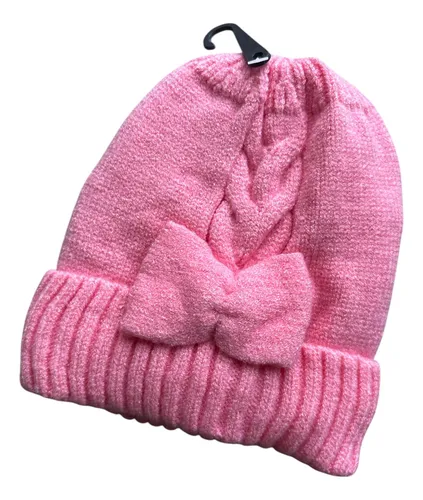 Gorro Lana Bebé Nena 3 A 12 Meses Rosa 3 A 12 Meses Mona
