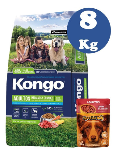 Kongo Tradicional Adulto Premium 8 Kg + Regalo