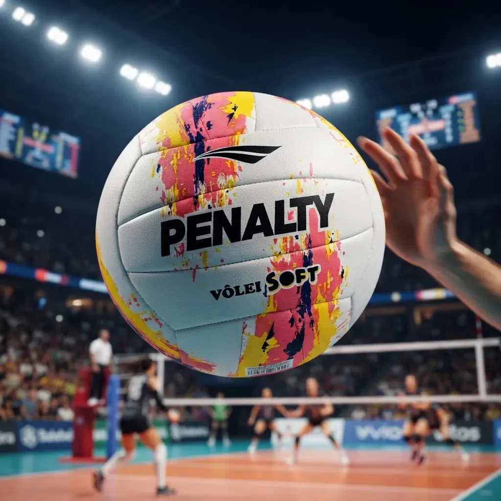 Bola de Vôlei Soft Penalty Original para Lazer Recreação Treinos e Jogos em Quadra Praia Parque Escola Condomínio Toque Macio Confortável Resistente para Adultos Jovens e Crianças Iniciantes Esportivo