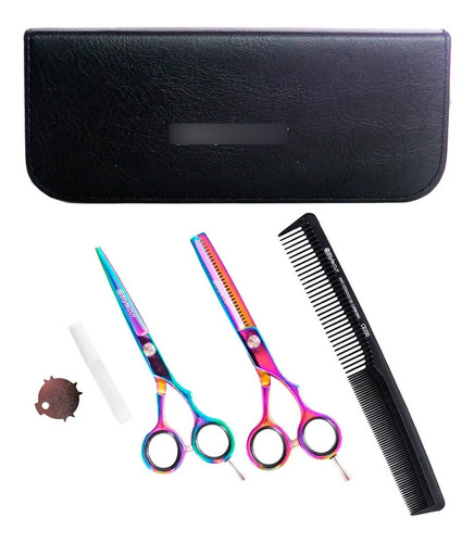 Style.cut Kit Tijeras Cobalto Corte 5.5 + Pulir 5.5+ Peine