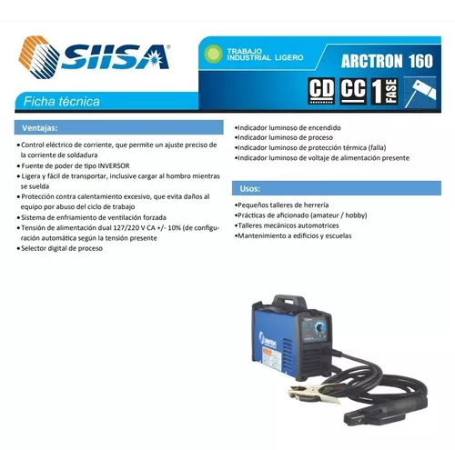 MÁQUINA SOLDAR INVERTER 10-160A DC 127 / 220 V - Centro Industrial