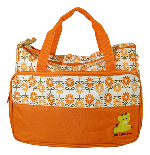 Bolso Maternal Combinado Flores Flaber 